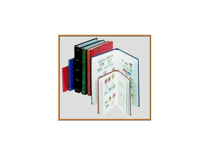 CLASSEUR TIMBRES 64 PAGES VERT PAGES BLANCHES