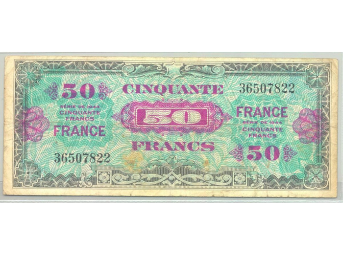 FRANCE 50 FRANCS Type FRANCE 1945 SANS SERIE TB+ 822
