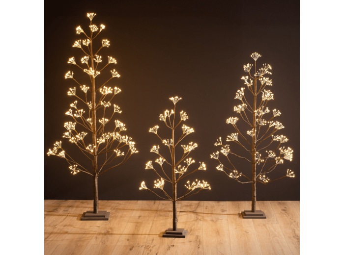 Arbre lumineux à LED marron 40x90x40cm