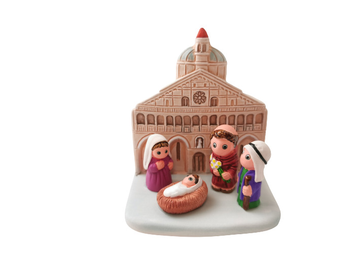 CRECHE en céramique BLOC 8x7cm - ST ANTOINE DE PADOUE