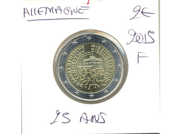 ALLEMAGNE 2015 F 2 EURO COMMEMORATIVE REUNIFICATION 25 ANS  SUP