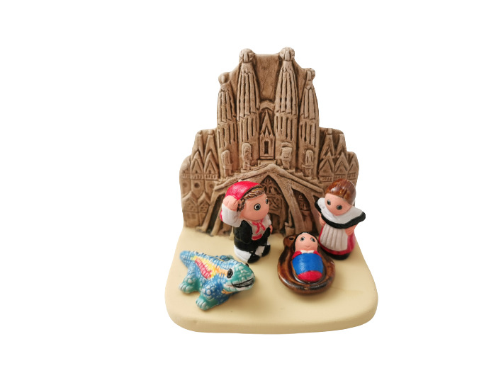 CRECHE en céramique BLOC 8x7cm- BARCELONE