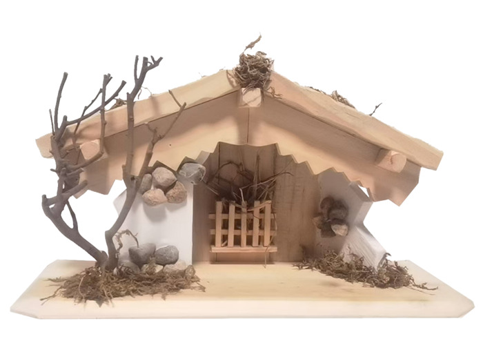 CABANE en bois clair 25xProf 10x Ht15cm