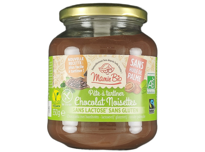 Pâte à Tartiner Chocolat Noisettes Sans Gluten Bio 350g