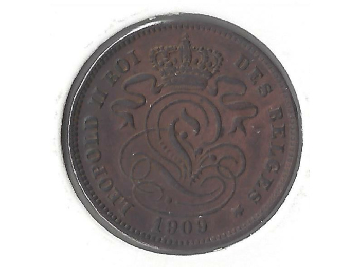 BELGIQUE 2 CENT 1909 FR TTB+