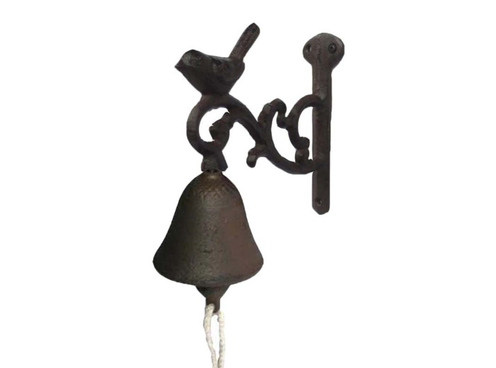 Clochette oiseau fonte 14x8x16cm