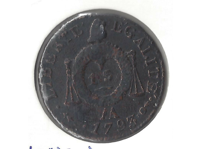 FRANCE 1 SOL AUX BALANCES FRANCOISE 1793 AA etat TB+