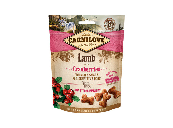 Friandises Crunchy Snack Agneau/Canneberge (Sans Céréales) - 200GR