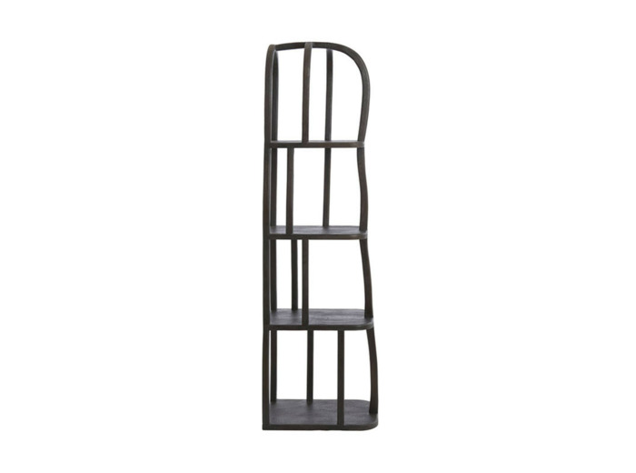 Bibliothèque Sculpture Sumbra en Bois de Manguier Marron 40x53x175cm