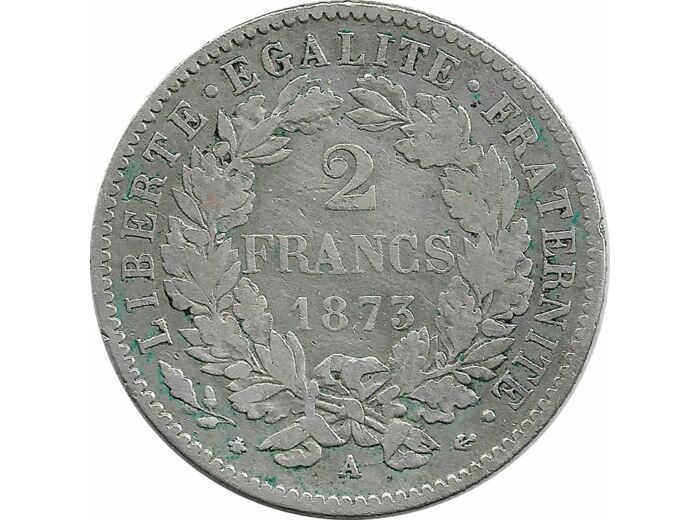 FRANCE 2 FRANCS CERES 1873 A (Paris) TB+