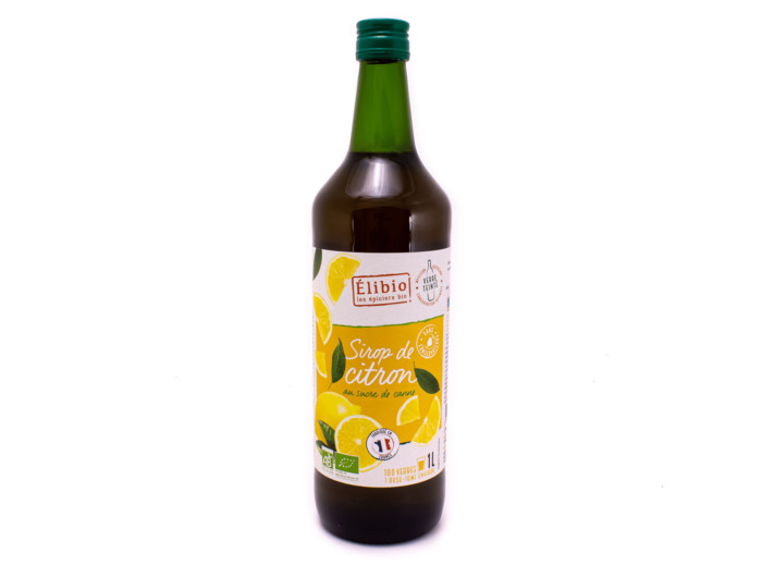Sirop de Citron au Sucre de Canne Bio 1L