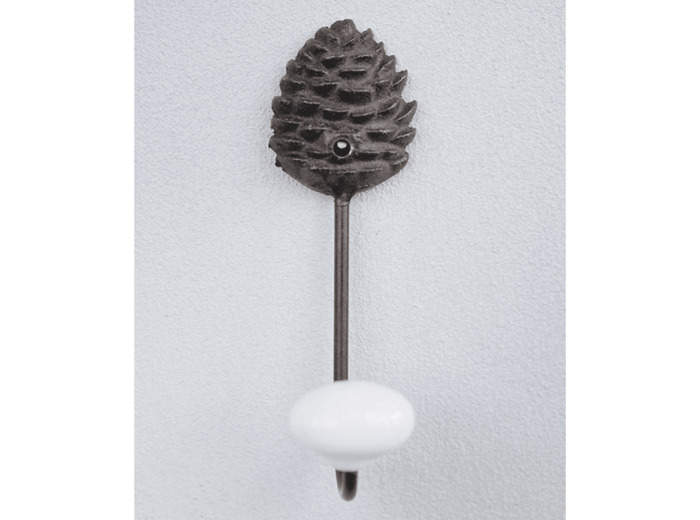 Patère pomme de pin marron 5x11cm