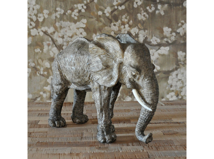 Statuette éléphant résine 33x12x25cm