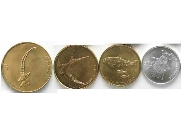 SLOVENIE SERIE 4 MONNAIES 1996 SUP