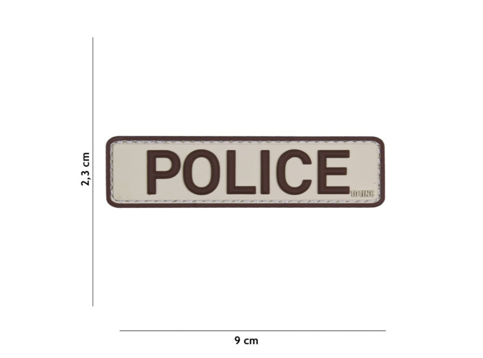 Patch 3D PVC Police (sable)