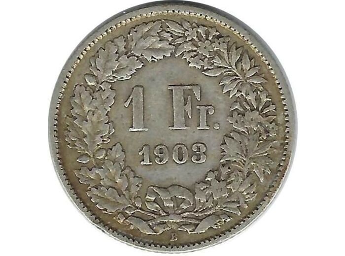 SUISSE 1 FRANC 1903 B TB+ N1