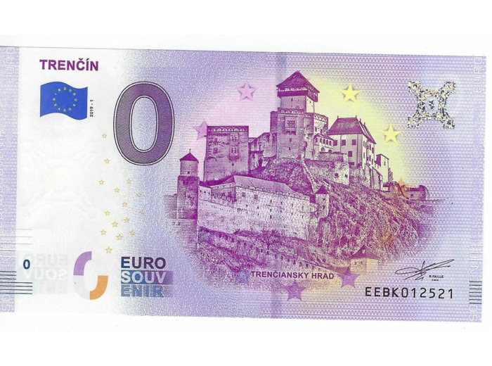 SLOVAQUIE 2019-1 TRENCIN BILLET SOUVENIR 0 EURO TOURISTIQUE NEUF
