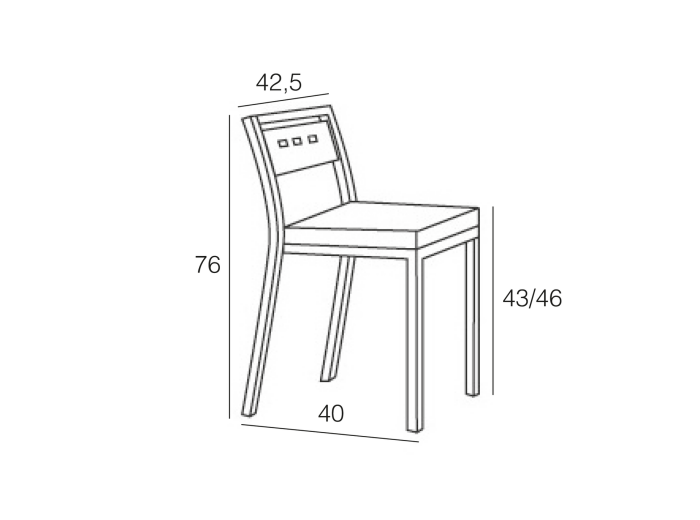 Chaise bois CUBIC pieltech rouge