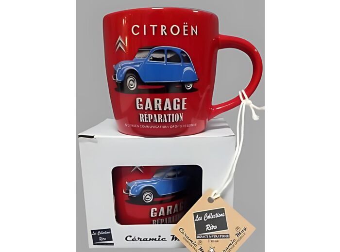 Mug céramique Citroën 2CV Garage réparation - 340 ml - MUGC15188 - Citroen