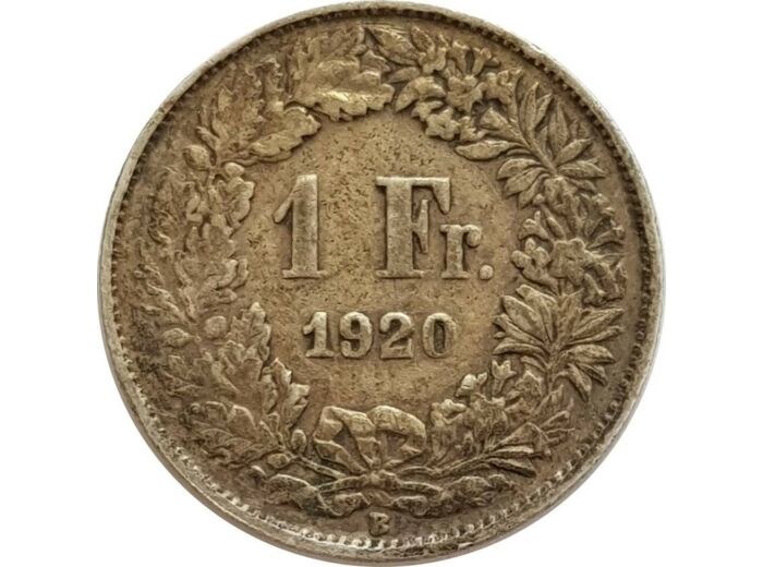 SUISSE 1 FRANC 1920 B  TTB