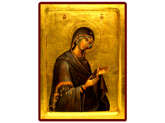 Icône dorée incurvée 18*23cm - VIERGE EN PRIERE