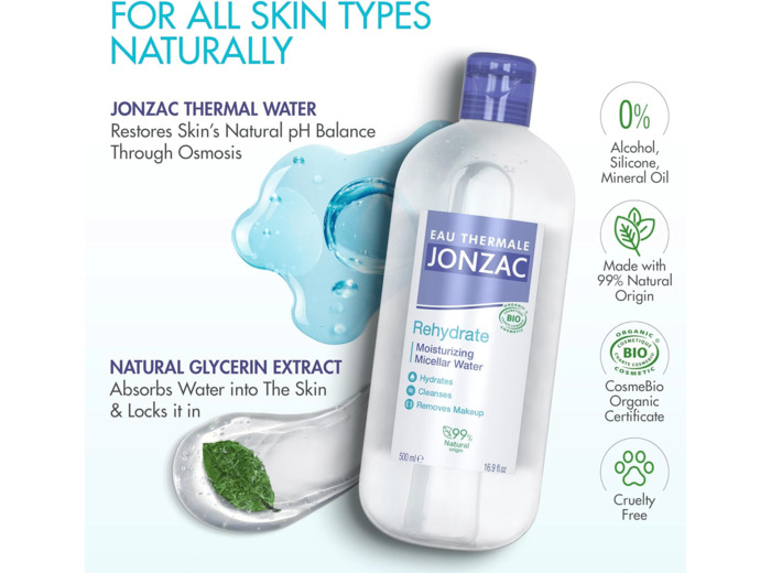 Eau micellaire hydratante 500ml Jonzac - REhydrate