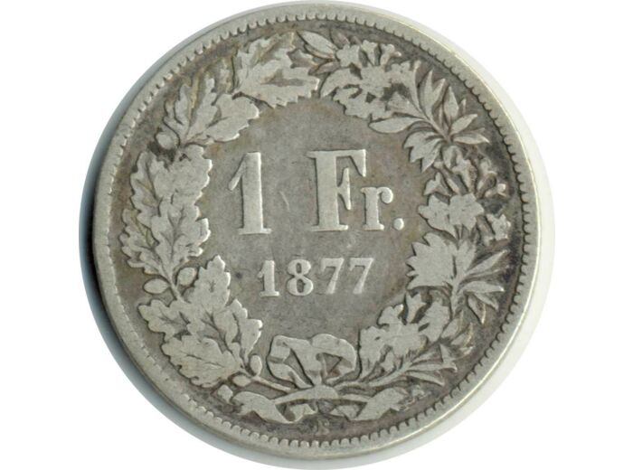 SUISSE 1 FRANC 1877 B TB N2