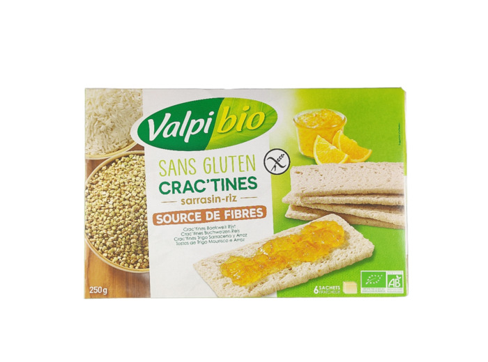 Crac'tines Sarrasin Riz Sans Gluten Bio 250g