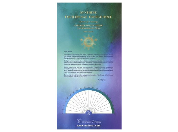 Synthèse équilibrage énergétique - Annexe de l'ouvrage "Connais-toi toi-même, la libération de l'être". Avec 2 dépliants et 1 carnet -