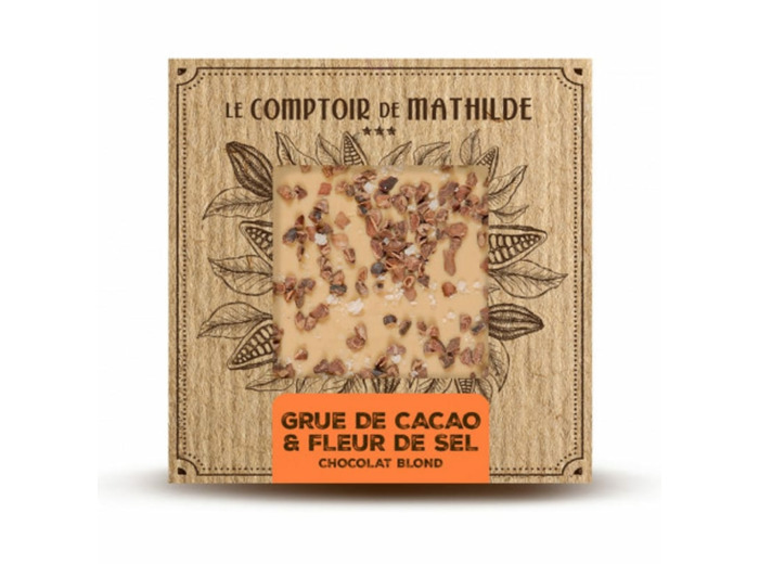 Tablette Grué & fleur de sel - Chocolat blond - 80G