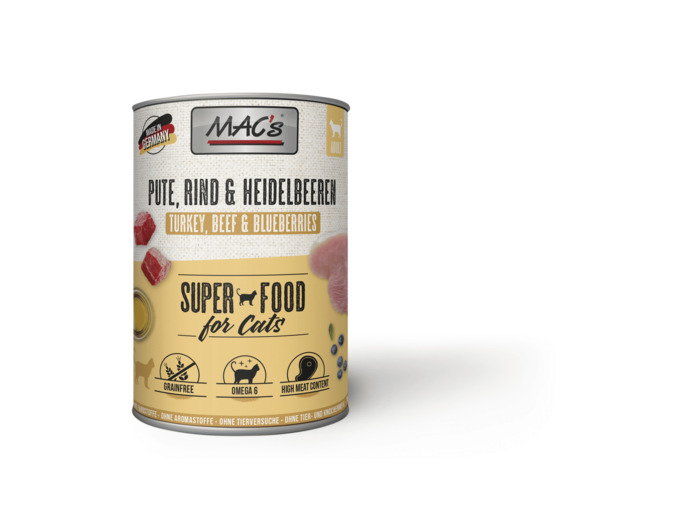 Pâtée Dinde / Myrtilles (sans céréales) - 2 formats