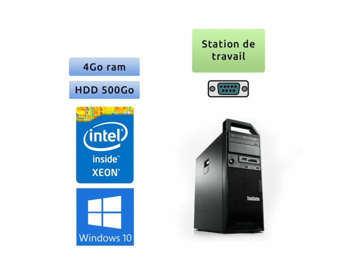 Lenovo ThinkStation S30 TW - Windows 10 - E5-1603 4Go 500Go - Ordinateur Tour Workstation PC