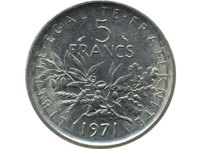 FRANCE 5 FRANCS ROTY 1971 SUP/NC