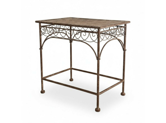 Ensemble de 2 tables d'appoint fer 60x40x58cm