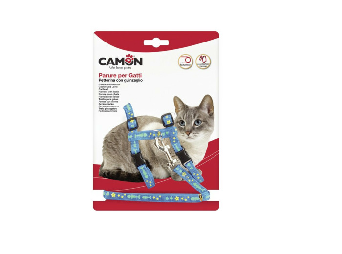 Harnais + Laisse à motifs pour chat