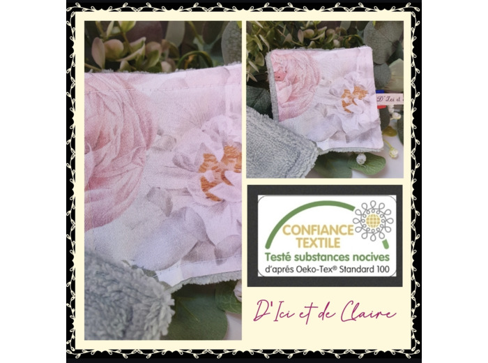 10 Lingettes de Toilette motif Floral