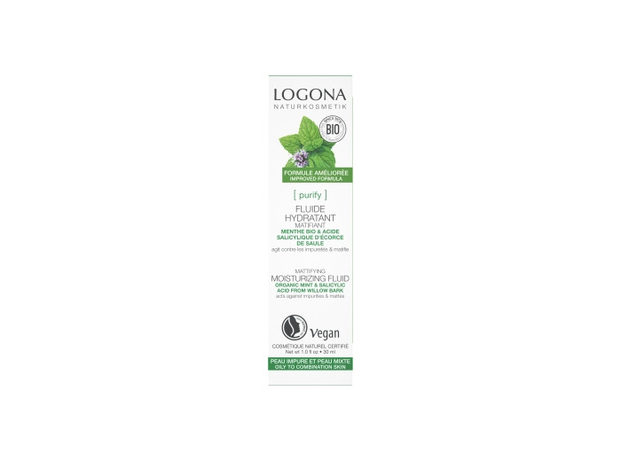 Fluide hydratant et matifiant menthe bio et acide salicylique 30ml