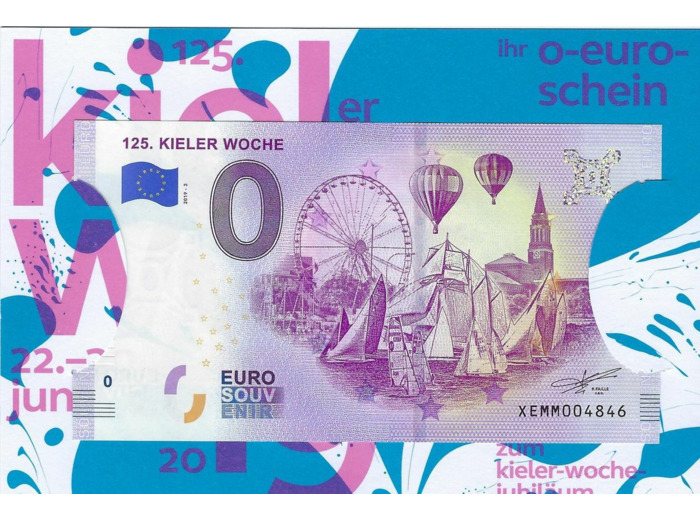 ALLEMAGNE 2019-3 125 KIELER WOCHE BILLET SOUVENIR 0 EURO TOURISTIQUE  NEUF