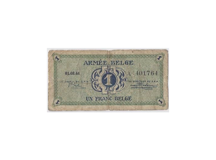 BELGIQUE 1 FRANC 01/08/1946 TB