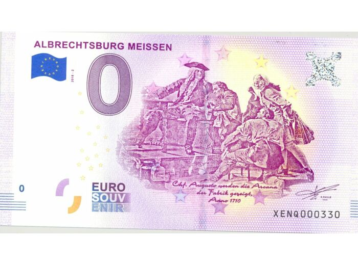 ALLEMAGNE 2018-2 ALBRECHTSBURG MEISSEN FAUTE BILLET SOUVENIR 0 EURO