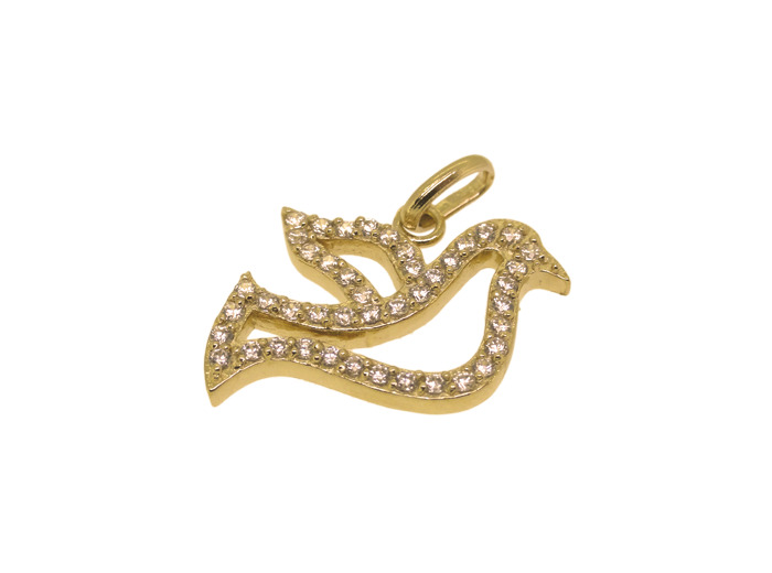 Pendentif en Plaqué Or - COLOMBE 20mm