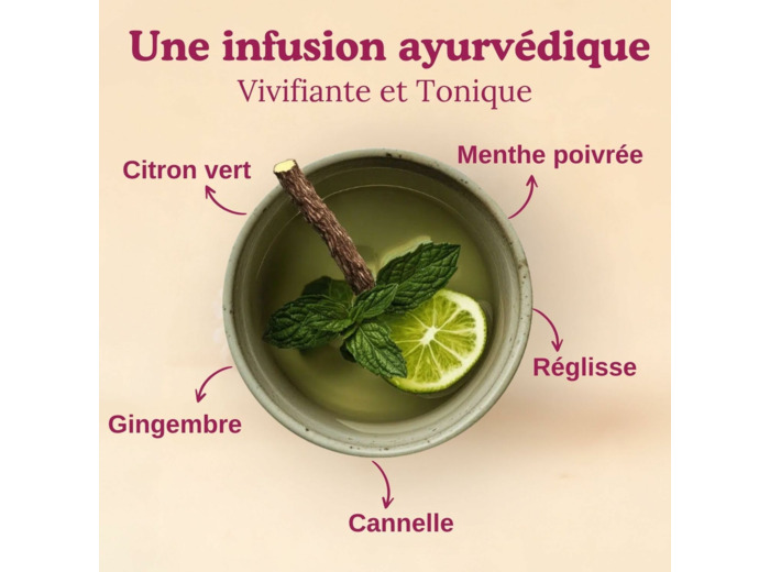 Tisane ayurveda menthe citron 17x1,8g Yogi Tea