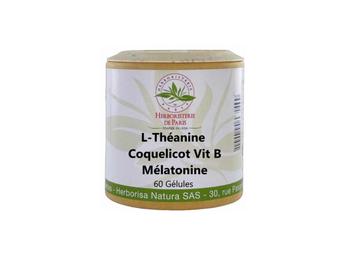 L théanine Coquelicot Vitamines B Mélatonine 60 Gélules