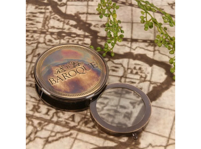 Boussole vintage pliable laiton 1x7x7cm