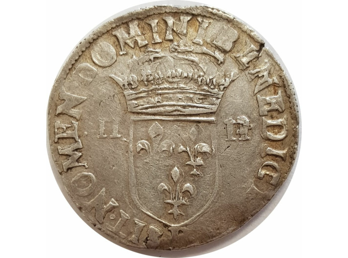 HENRI III (1574-1589) QUART ECU 1579 F (Angers) 9.70gr TB