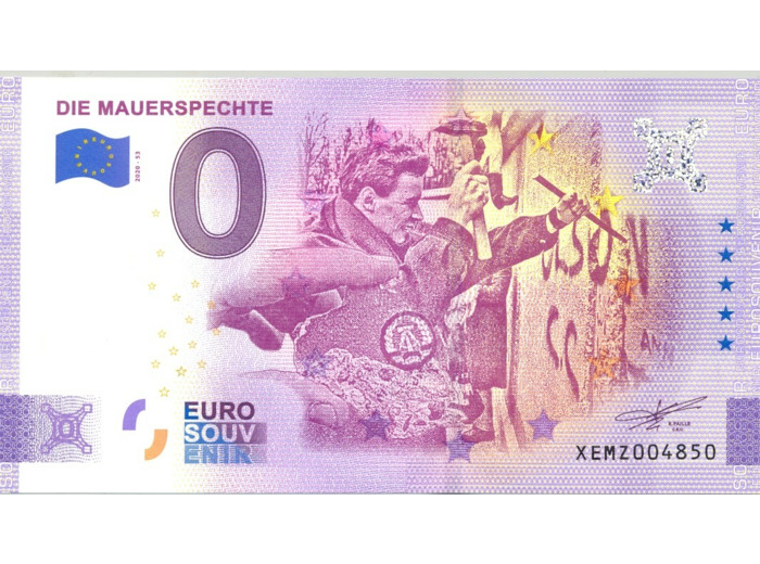 ALLEMAGNE 2020-53 DIE MAUERSPECHTE BILLET SOUVENIR 0 EURO TOURISTIQUE  NEUF