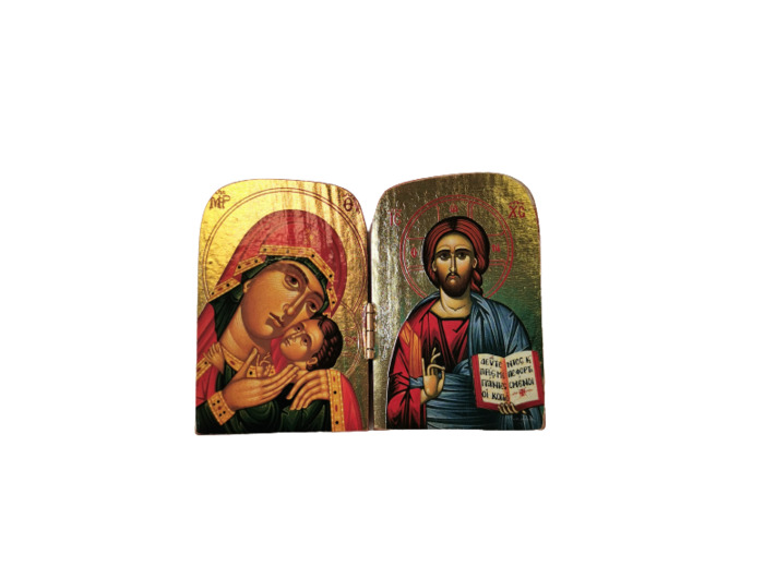Diptyque doré 10x7,5cm - THEMES DIVERS