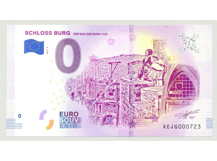ALLEMAGNE 2018-8  SCHLOSS BURG BILLET SOUVENIR 0EURO TOURISTIQUE  NEUF