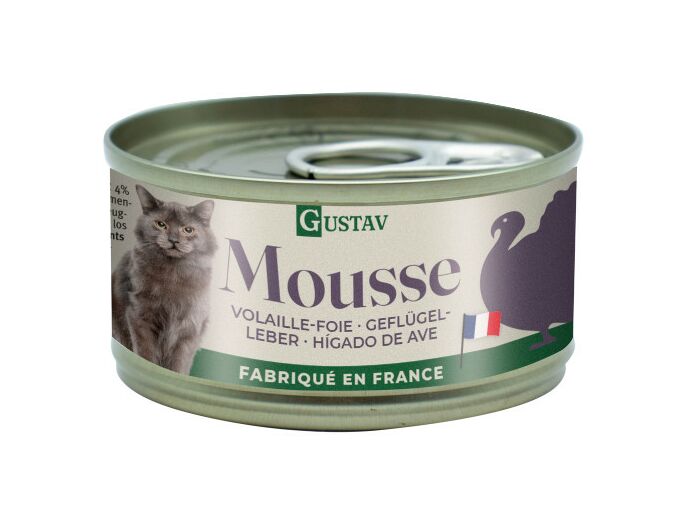 GUSTAV Mousse pour chat, Volaille & Foie - 85g