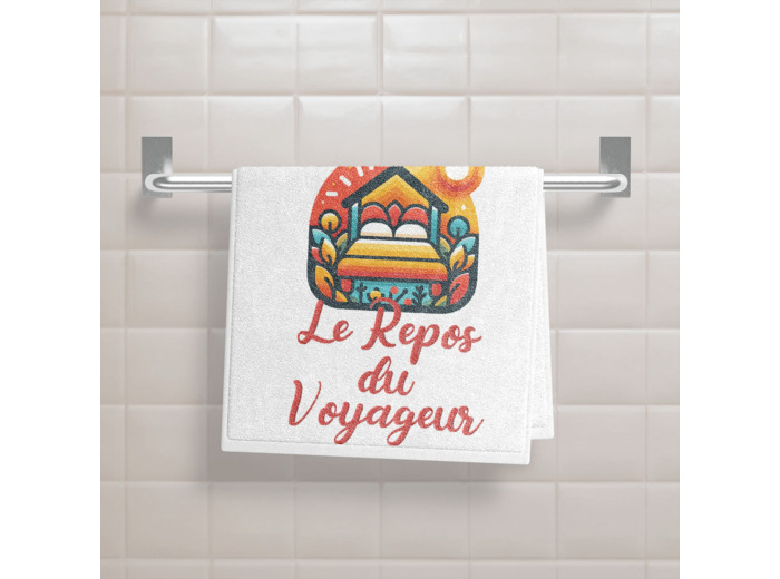 Serviette de toilette personnalisée brodée et imprimée